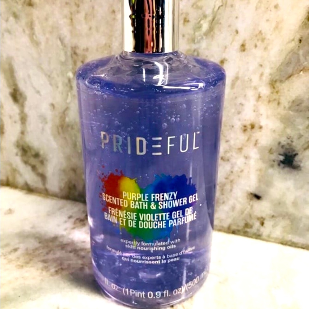 New-PRIDEFUL-purple frenzy scented bath & body shower unisex gel 16.9 fl oz